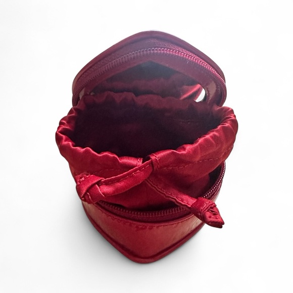 Coach Heart-Shaped Jewelry Case Red Patent Leather - Picture 8 of 12